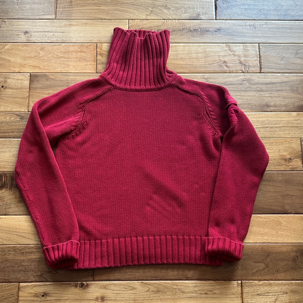 Vtg Y2K Calvin Klein Jeans military turtleneck sweater
